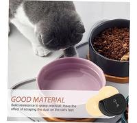 Milisten 2Pcs Peanut Shaped Cat Litter Mat Non Skid Pet Feeding Mats for Cats and Dogs Heat and Cold Resistant Floor Protector with Dust Scraping Function Easy to Clean and Tear Resistant