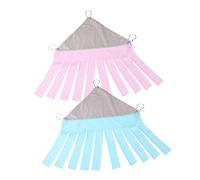 Milisten 2pcs Pet Hideaway Corner Tent for Hamster Guinea Pig Rabbit Tassel Design Practical Pet Supplies Small Animal House