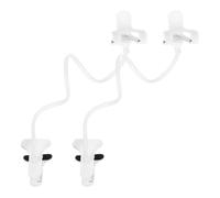 Milisten 2pcs Phone Clip Holder with Clamp Flexible Gooseneck Stand for Bed and Desk Compatible with Smartphones and Tablets White Desktop Mount for Viewing