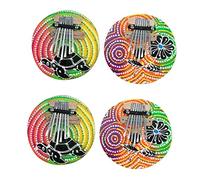 Milisten 2pcs Piano Kalimba Cokernut Shell Beginner Music Toy Small Sound Lightweight and Portable for Family and Friends for Beginners