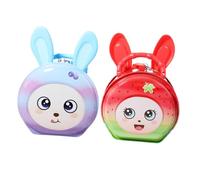 Milisten 2Pcs Piggy Bank Iron Coin Money Box for Boys and, Money Bank Cartoon Pattern, Small Multifunctional Saving Box for Home Decoration and Teaching