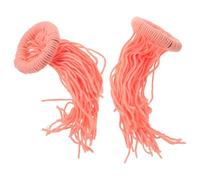 Milisten 2pcs Pink Floating Aquarium Spawning Mops with Imitation Seagrass, Fish Egg Scattering Mops for Breeding Tanks, Fry Survival Aquatic Grass Shelter for Freshwater Fish