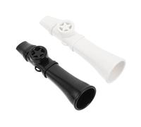 Milisten 2pcs Plastic Kazoos for Boys and Girls and Beginners - Black and White Portable Wind Musical Instruments for Festivals, Parties, and Performances
