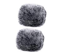 Milisten 2pcs Plush Mic Cover Windproof Microphone Sleeve Compatible Lavalier and Zoom Microphones Noise-reducing Protection