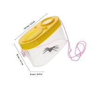Milisten 2pcs Portable Multi-function Critter Containers for Outdoor Insect Observation Yellow Household Containers with Magnifying Viewing for Bugs Flowers Rocks and Nature Exploration