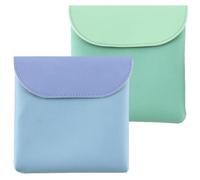 Milisten 2pcs Portable Pu Sanitary Napkin Bag with Zipper, Delicate and Multipurpose Period Pad Pouch for Female Travel and Everyday Use