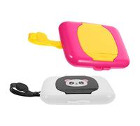 Milisten 2pcs Portable Wet Wipes Box for Wipes Refillable Travel Case Adorable Design for Outdoor Use and Keeping Tissues Handy Random Style