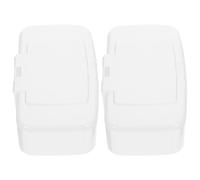 Milisten 2pcs Portable Wipe Dispenser with Lid, Refillable Wet Wipes Holder Box for Home and Bathroom, White Plastic Tissue Storage Case for Travel and Nursery Use