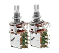 Milisten 2pcs Precision Tone Volume Potentiometer Switch for Electric Guitar Bass Push-pull Potentiometer Guitar Electronics