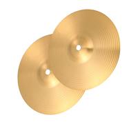 Milisten 2Pcs Professional Brass Drum Cymbals Replacement for Jazz Drum Kits Alloy with Impact Resistance Reduces Vibration for Crisp Sound Quality