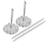 Milisten 2pcs Professional Sign Pens Desktop Business Pen Metal Ballpoint Smooth Writing Fixed on Table for Business Negotiations and Restaurants