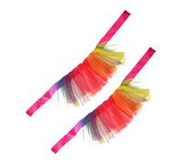 Milisten 2pcs Rainbow Tutu Pet Collar Lightweight Summer Dog and Cat Apparel Small to Medium Adorable Multicolor Ballet Skirt for Wedding Party Photo Accessories