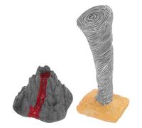 Milisten 2pcs Realistic Volcano Tornado Figurines for Science Experiments Educational Tool for Micro Landscaping Ornament for Sand Table Display