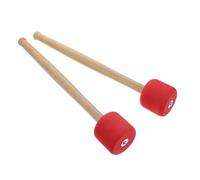 Milisten 2pcs Red Foam Drumstick Mallets with Wood Handles for Percussion Bass Drum Featuring Non-skid Handle and Good Grip, for Practice and Teaching Beginners and Teens