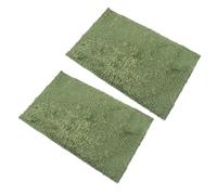 Milisten 2pcs Reptile Carpet Mat with Simulation Moss Breathable Substrate Liner for Turtle and Lizard Terrariums Durable Habitat Cushion for Bearded Dragon and Russian Tortoise