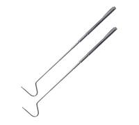 Milisten 2pcs Retractable Snake Hooks Stainless Steel Catching Tools for Safe Snake Handling Lightweight Grabbing Hooks for Reptile Enthusiasts