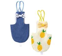 Milisten 2pcs Reusable Parrot Flight Suit Diaper for Pet Birds Easy to Use Nappy for Budgie Cockatiel Lovebird Travel Friendly Design Banana Pineapple