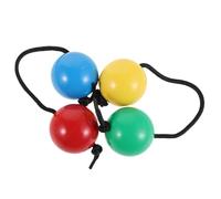 Milisten 2pcs Rhythm Sandball Kashaka Shaker African Hand Percussion Traditional Double Balls Hand Percussion for Performances Rhythmic Shaker for Show
