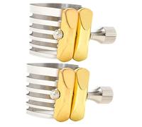 Milisten 2pcs Sax Clip Stainless Steel Fastener for Saxophone Easy Installation Hollow Design for Enhanced Performance Accessory for Musicians and Jazz Enthusiasts