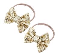 Milisten 2Pcs Sequined Hair Bow Headbands Soft Elastic Hair Accessories for Newborns for Parties Birthdays and Daily Wear