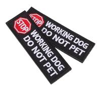Milisten 2pcs Service Dog Embroidered Patch Set with Hook and Loop Fastener for Dog Harnesses Do Not Pet for Working and Training Service Animal Vests