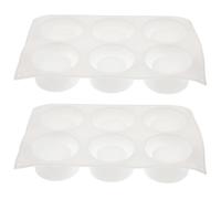Milisten 2pcs Silicone Cake Pudding Mold 6-Cavity DIY Baking Tool for Jelly, Chocolate, and Mousse Cakes - Food-Grade Silicone for Homemade Dessert Molds in Baking and Kitchen Use