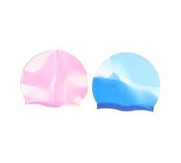 Milisten 2Pcs Silicone Swim Caps Skid Design for Men and Women Professional Swimming Hats for Long Hair Lightweight Flexible Comfortable Fit Reduces Head Fatigue