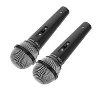 Milisten 2Pcs Simulation Microphone Models Lightweight Photo Prop for Pretend Play Black Microphones for Boys Fun for Overcoming Shyness
