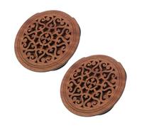 Milisten 2pcs Solid Wood Acoustic Guitar Soundhole Cover Block Feedback Reducer Enhancing Sound Clarity and Eliminating High Frequency Noise for Performances and Recordings