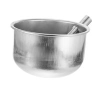 Milisten 2pcs Stainless Steel Pig Water Feeder Bowls with Automatic Floating Valve for Livestock Watering Oval Water Troughs for Pigs Sheep Cows Farm Saving and Easy to Use
