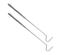 Milisten 2pcs Stainless Steel Retractable Snake Catching Hooks Reptile Grabbing Tool Smooth Hook for Safe Handling to Snakes and Lizards