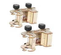 Milisten 2pcs Stem Car Kit DIY Wooden Voice Controlled Model for Science Experiments Hands Learning Engineering for Indoor Outdoor Play