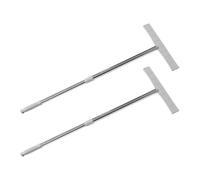 Milisten 2pcs Telescopic Stainless Steel Outdoor Sign Holders 21"-33" Extendable Handheld Poster Poles with 5mm Square Clamp for Events, Exhibitions, and Public Speaking