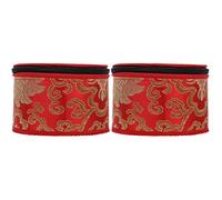 Milisten 2pcs Tibetan Bowl Holder Buddhist Sound Bowl Bag Meditation Case Zipper Safe Closure Material