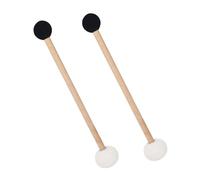 Milisten 2pcs Tibetan Singing Bowl Mallets with Felt and Rubber Double Heads Small Size Sound Bowl Strikers for Crystal Singing and Percussion Instruments