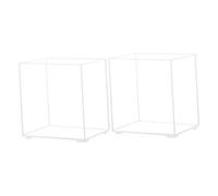 Milisten 2pcs Transparent Acrylic Mini Fish Tank for Betta and Goldfish Stylish Desktop Aquarium Bowl Easy Viewing and Cleaning for Home Decoration and Turtle Habitat