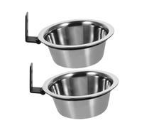 Milisten 2pcs Wall Mounted Elevated Dog Bowls Adjustable Height Raised Food and Water Stand Space Saving Design for Small Apartments and All Pet