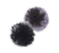 Milisten 2pcs Wind Noise Reduction Lavalier Mic Windscreen Covers Furry Wind Muff Mini Windproof Windscreen for Lapel Mics
