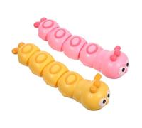 Milisten 2pcs Wind Up Caterpillar Cartoon Clockwork Crawling Caterpillars Battery Fun for All Ages Compact Easy to Clean Develops Social Skills for Desktop Decor