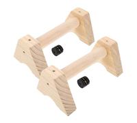 Milisten 2pcs Wooden Bars for Men and Women Durable Fitness Handles for Versatile Calisthenics Exercises Floor Workout Equipment for Strength Training