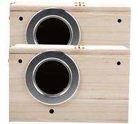 Milisten 2Pcs Wooden Bird House Nesting Box for Parakeets Lightweight Hanging Nest for Indoor Outdoor Use for Bird Breeding and Garden Decoration Pet Art Adornment
