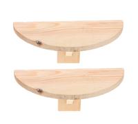 Milisten 2PCS Wooden Bird Perch Stand for Cage Stylish Minimalist Platform for Small Birds Easy to Clean Pigeon Rest Stand for Parrots