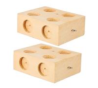 Milisten 2pcs Wooden Block Friction Trolley Accessories for Inclined Plane Experiments Educational Physics Equipment for School High Grade Material Compact Design Stimulates Learning