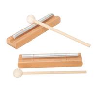 Milisten 2pcs Wooden Hand Chimes with Mallets, Meditation and Prayer Chime Bells for Yoga, Classroom Reminder Instrument, Mindfulness Percussion Tool for Boys and Girls and Teachers