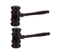 Milisten 2pcs Wooden Judge Gavel Handheld Auction Hammer for Courtroom Role Play with Comfortable Grip and Fine Craftsmanship