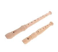 Milisten 2pcs Wooden Soprano Recorder Flute German English Fingering Student Flute for Adults Beginners Lightweight Portable Music Instrument