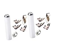 Milisten 2sets Guitar Slide Bar Firm Metal Guitar Slide Bar for Live Performances and Studio Recordings