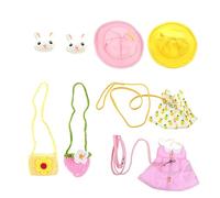 Milisten 2Sets Rabbit Harness Costume with Clothes and Warm Hat Comfortable Pet Outfit for Small Pets Cute Rabbit Decoration for Walking and Playtime