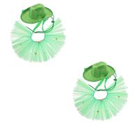 Milisten 2sets Saint Patrick's Day Dog Costume Adorable Puppy Tutu Skirt Shamrock Hat for Pets for Festivals Birthdays Cosplay Parties