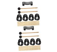 Milisten 2sets Silicone Finger Sleeves for Tongue Drum Percussion Instrument Accessory Knocking Playing Finger Picks Note Sticker Hand Pan Drum Mallet